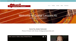 Desktop Screenshot of guitarlessonskc.com