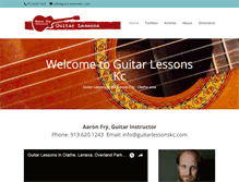 Tablet Screenshot of guitarlessonskc.com